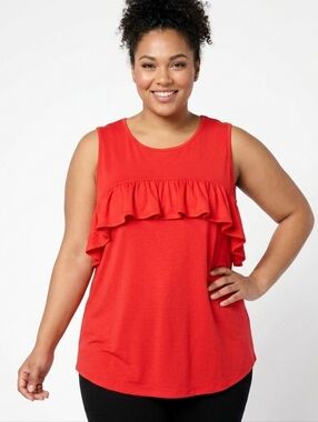 Cato Plus Size Short Sleeve Ruffle Top